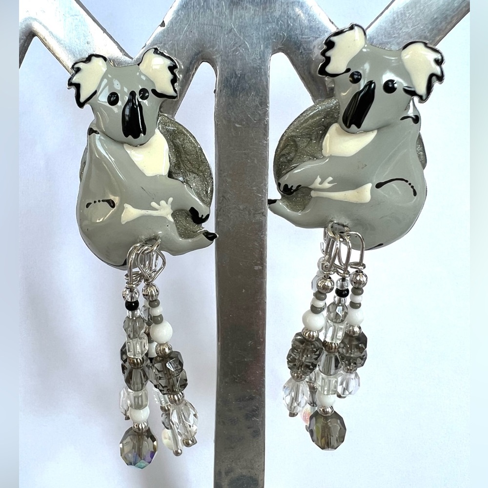1989 Lunch At The Ritz koala earrings